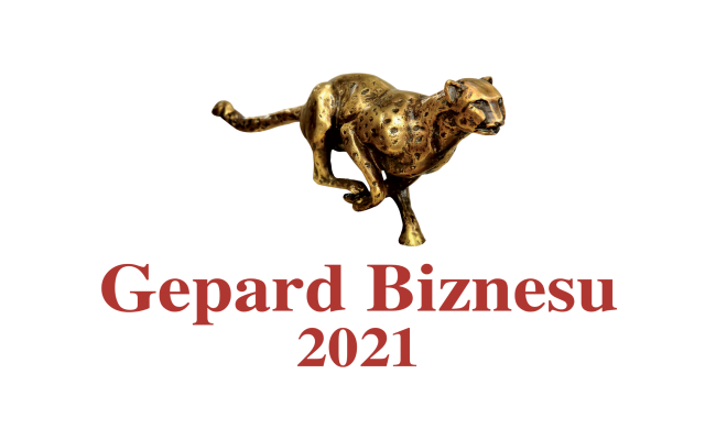 Logo Gepard Biznesu 2021 STATUETKA